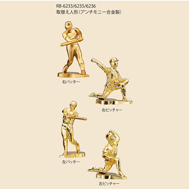 【野球トロフィ】RB-6233 / 6235 / 6236 ” 20％OFF