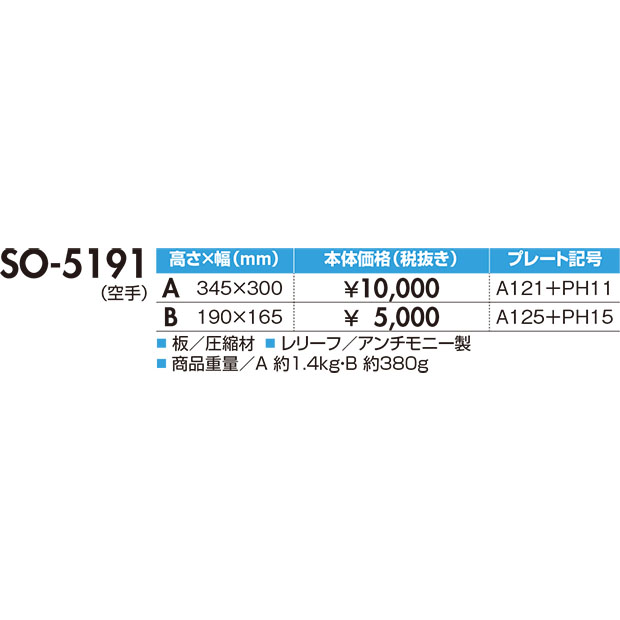 【空手楯*】SO-5191